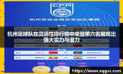 杭州足球队在灵活性排行榜中荣登第六名展现出强大实力与潜力